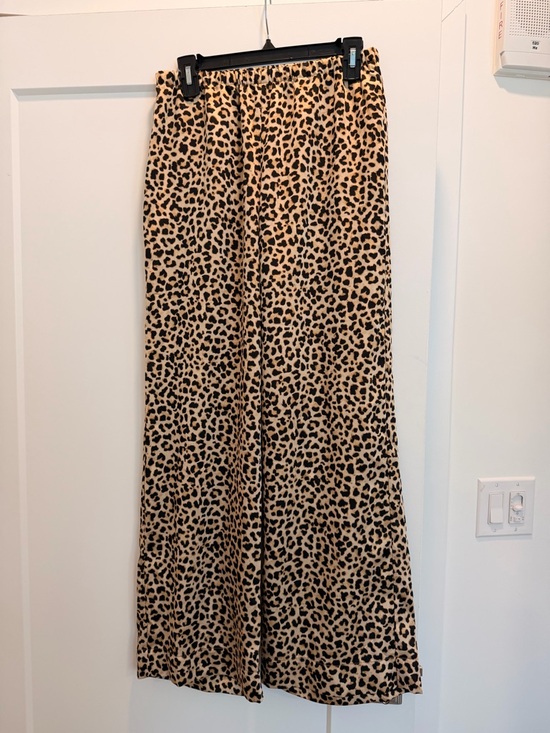 a new day Pants - a new day Leopard Print Wide Leg Pants - Tan & Black